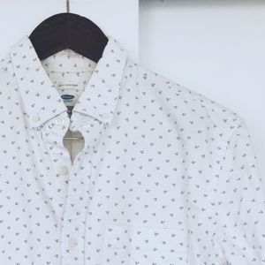 (3/$25) White Floral Button Down